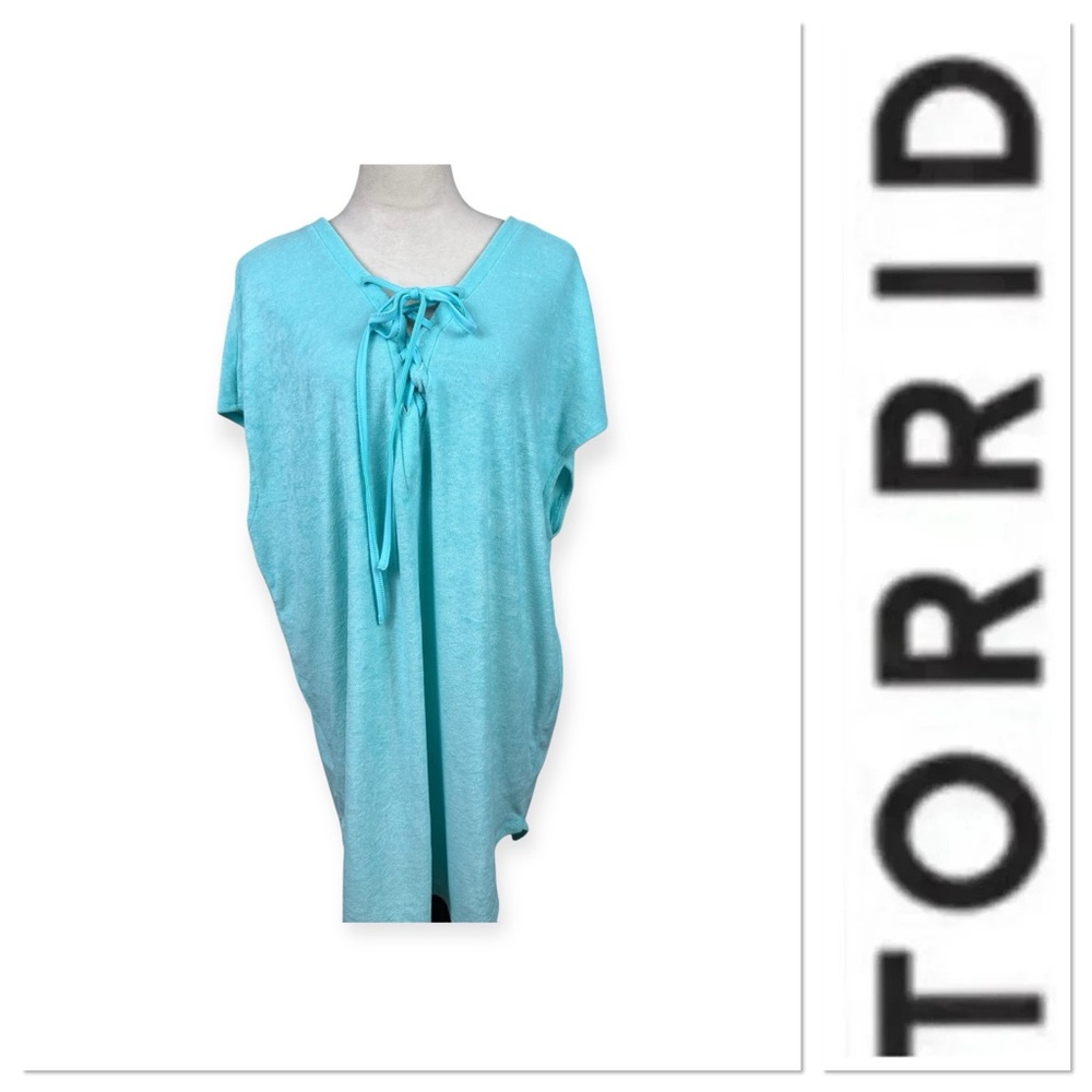 Torrid blue/green swim cover up size 1-1X/14-16